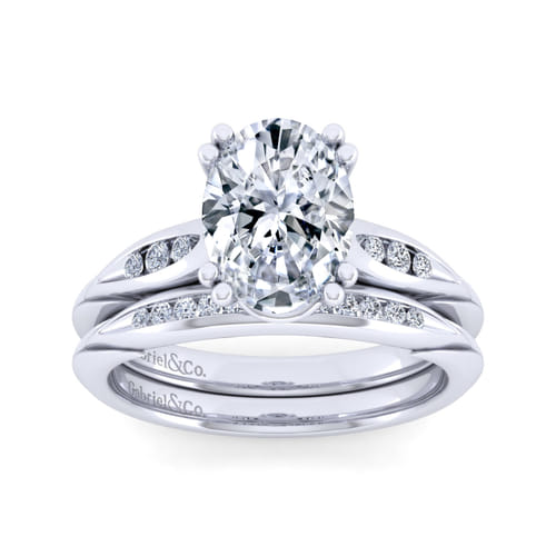 14K White Gold Diamond Matching Wedding Band