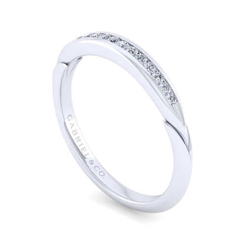 14K White Gold Diamond Matching Wedding Band