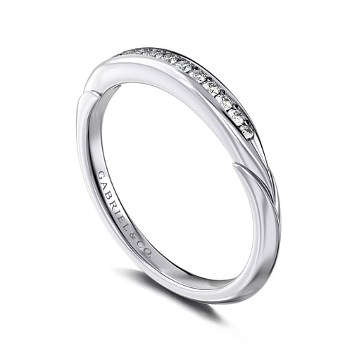 14K White Gold Diamond Matching Wedding Band