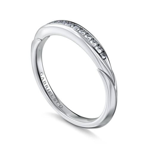 14K White Gold Diamond Matching Wedding Band