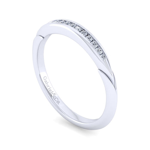 14K White Gold Diamond Matching Wedding Band