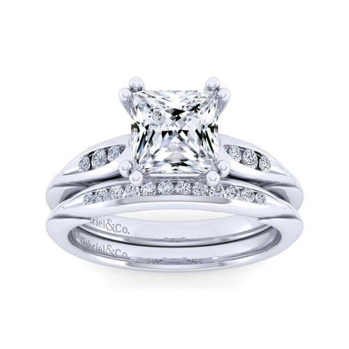 14K White Gold Diamond Matching Wedding Band