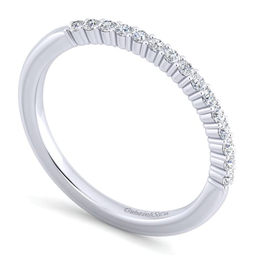 14K White Gold Diamond Matching Wedding Band