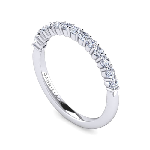 14K White Gold Diamond Matching Wedding Band