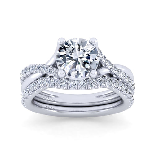 14K White Gold Diamond Matching Wedding Band