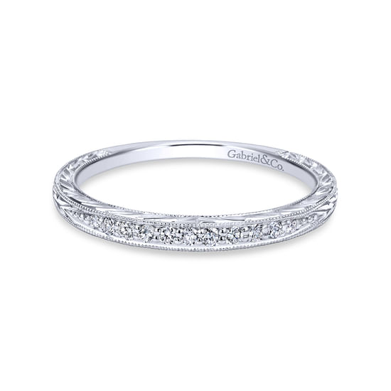 Gabriel - 14K White Gold Diamond Matching Wedding Band
