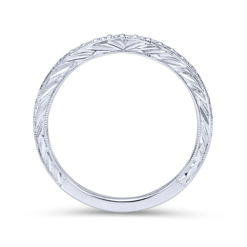 14K White Gold Diamond Matching Wedding Band