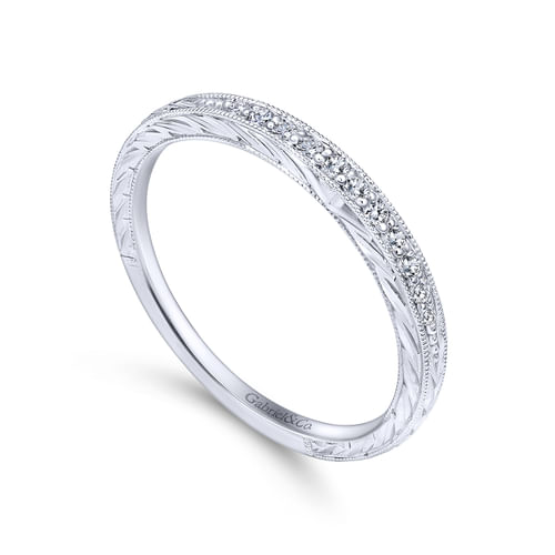 14K White Gold Diamond Matching Wedding Band