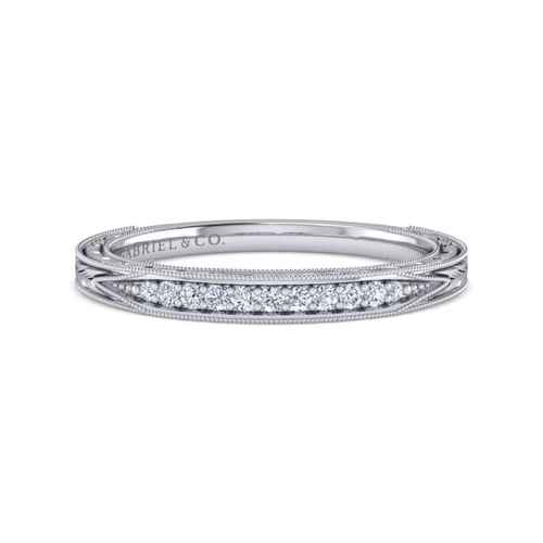 14K White Gold Diamond Matching Wedding Band