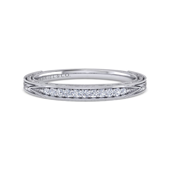 Gabriel - 14K White Gold Diamond Matching Wedding Band