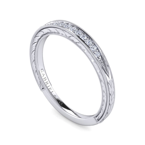 14K White Gold Diamond Matching Wedding Band