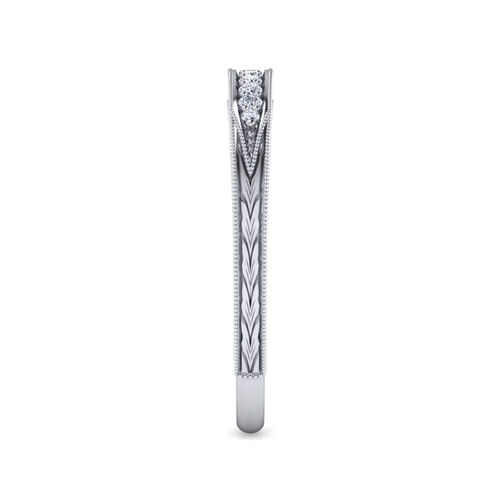 14K White Gold Diamond Matching Wedding Band