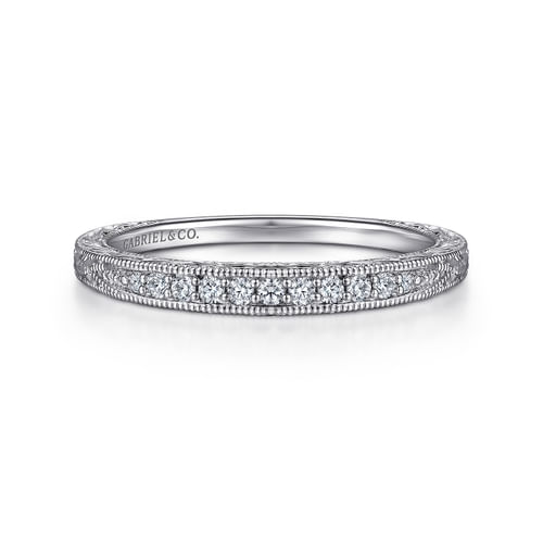 14K White Gold Diamond Matching Wedding Band