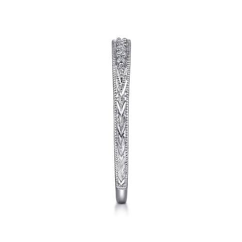 14K White Gold Diamond Matching Wedding Band