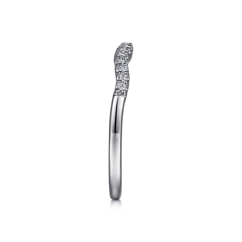 14K White Gold Diamond Matching Wedding Band