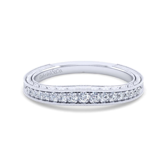 Gabriel - 14K White Gold Diamond Matching Wedding Band