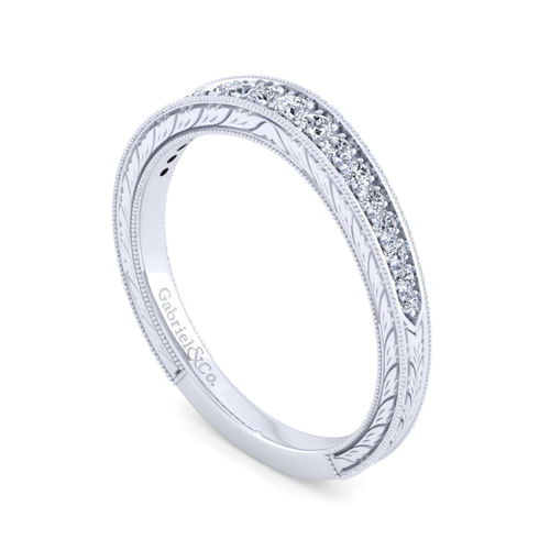 14K White Gold Diamond Matching Wedding Band