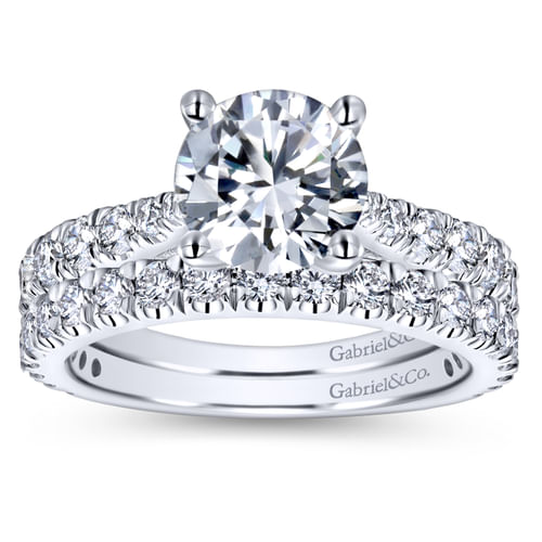 14K White Gold Diamond Matching Wedding Band