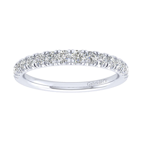 14K White Gold Diamond Matching Wedding Band