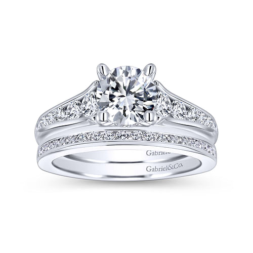 14K White Gold Diamond Matching Wedding Band