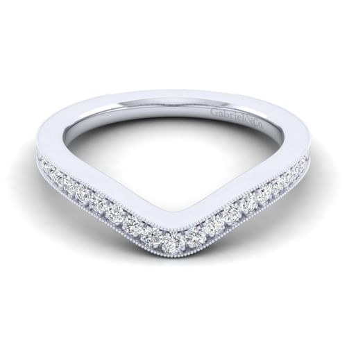 14K White Gold Diamond Matching Wedding Band