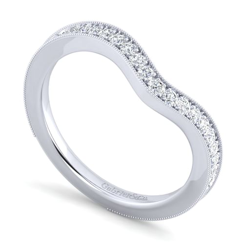 14K White Gold Diamond Matching Wedding Band