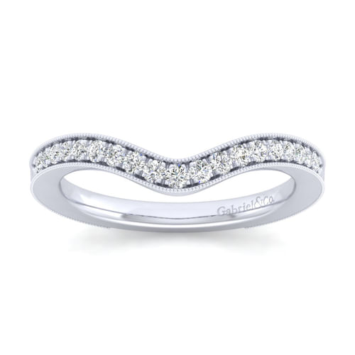 14K White Gold Diamond Matching Wedding Band