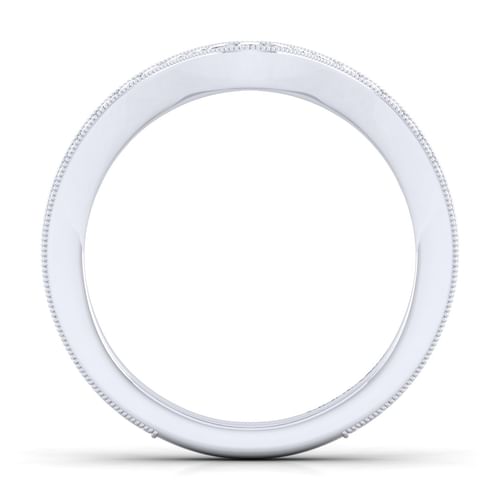14K White Gold Diamond Matching Wedding Band