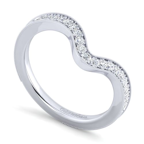 14K White Gold Diamond Matching Wedding Band