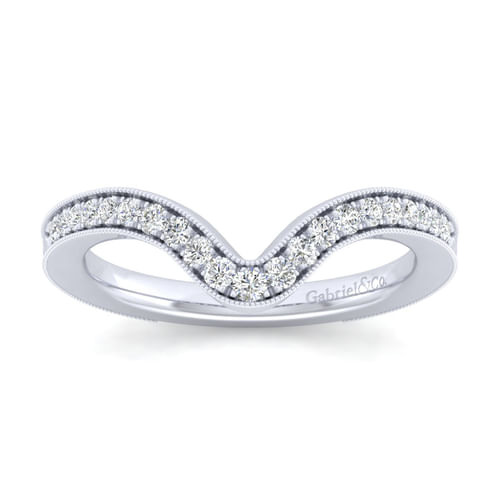 14K White Gold Diamond Matching Wedding Band