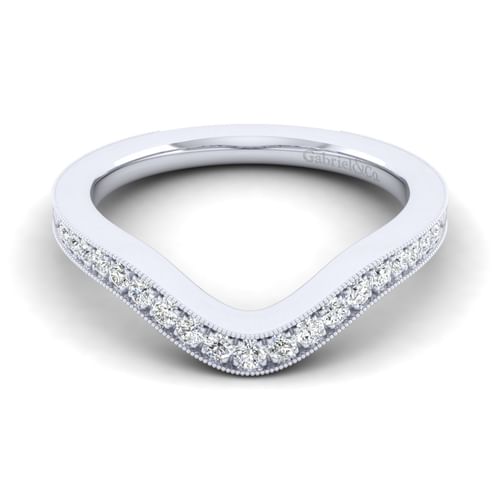 14K White Gold Diamond Matching Wedding Band