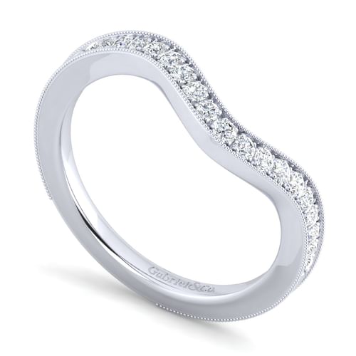 14K White Gold Diamond Matching Wedding Band