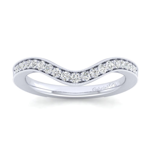 14K White Gold Diamond Matching Wedding Band