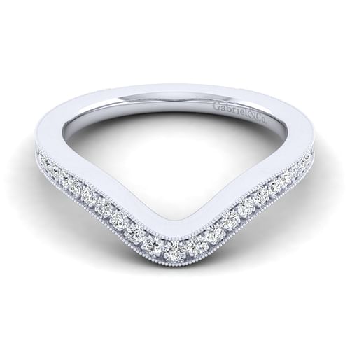 14K White Gold Diamond Matching Wedding Band