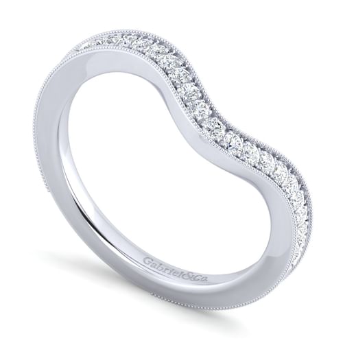 14K White Gold Diamond Matching Wedding Band