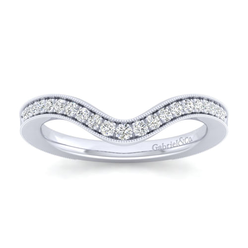 14K White Gold Diamond Matching Wedding Band