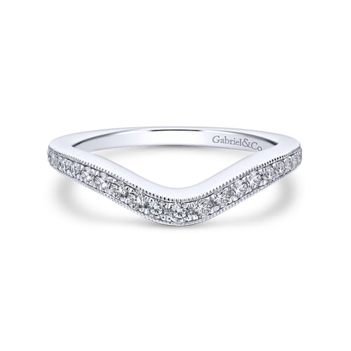 14K White Gold Diamond Matching Wedding Band