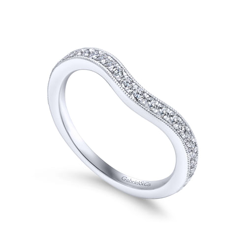 14K White Gold Diamond Matching Wedding Band