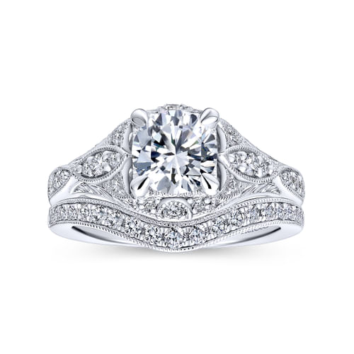 14K White Gold Diamond Matching Wedding Band