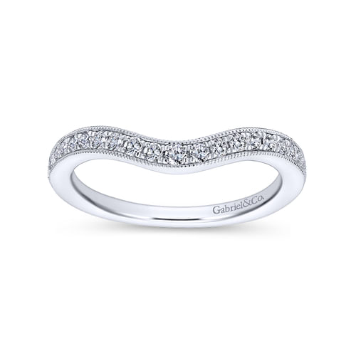 14K White Gold Diamond Matching Wedding Band