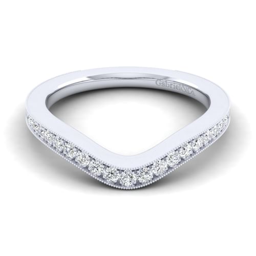 14K White Gold Diamond Matching Wedding Band