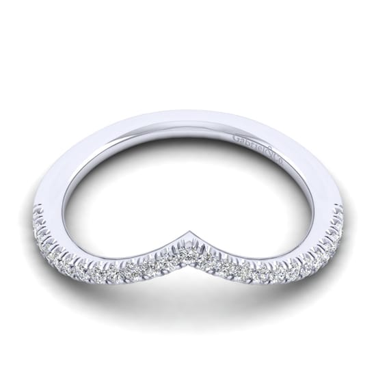 Gabriel - 14K White Gold Diamond Matching Wedding Band Gabriel - 14K White Gold Diamond Matching Wedding Band