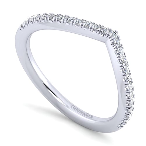 14K White Gold Diamond Matching Wedding Band