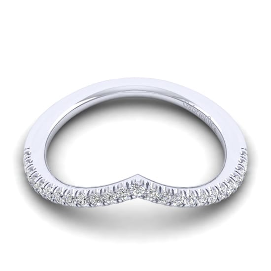 Gabriel - 14K White Gold Diamond Matching Wedding Band Gabriel - 14K White Gold Diamond Matching Wedding Band