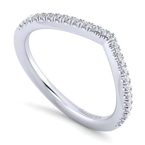 14K White Gold Diamond Matching Wedding Band