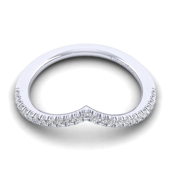 Gabriel - 14K White Gold Diamond Matching Wedding Band Gabriel - 14K White Gold Diamond Matching Wedding Band