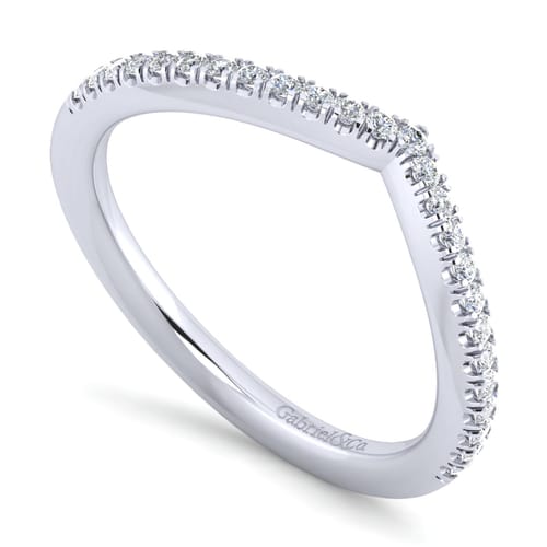 14K White Gold Diamond Matching Wedding Band