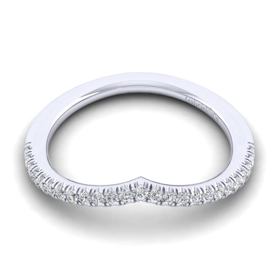 Gabriel - 14K White Gold Diamond Matching Wedding Band Gabriel - 14K White Gold Diamond Matching Wedding Band