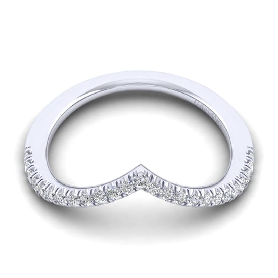 Gabriel - 14K White Gold Diamond Matching Wedding Band Gabriel - 14K White Gold Diamond Matching Wedding Band