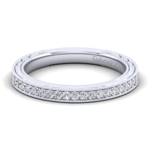 14K White Gold Diamond Matching Wedding Band